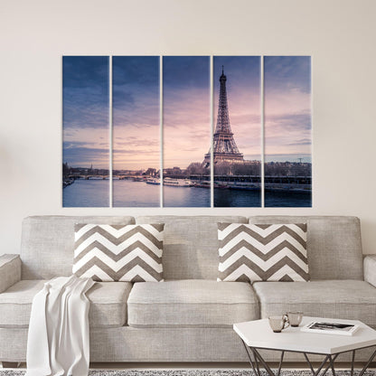 Eiffel Tower Bedroom Christmas Canvas Print