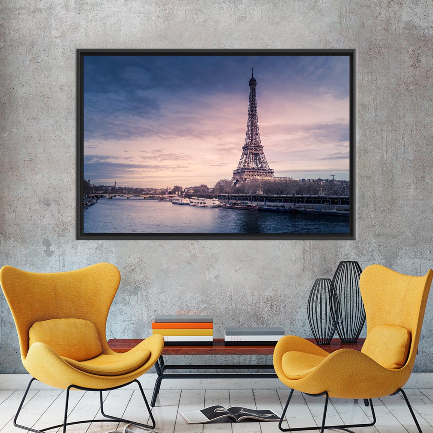 Eiffel Tower Bedroom Christmas Canvas Print