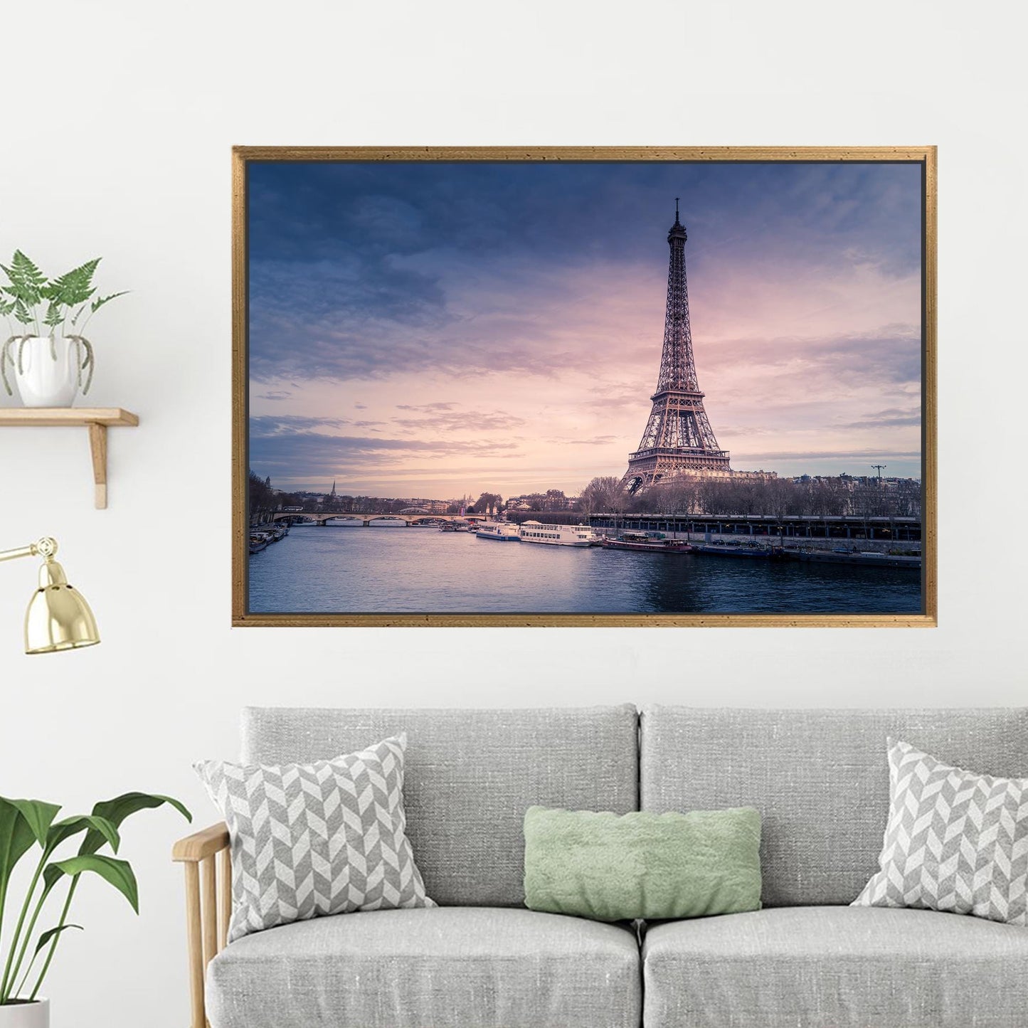 Eiffel Tower Bedroom Christmas Canvas Print