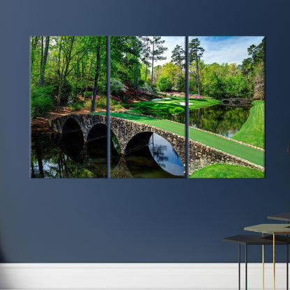 Green Golf Club Nature Landscape Canvas Print