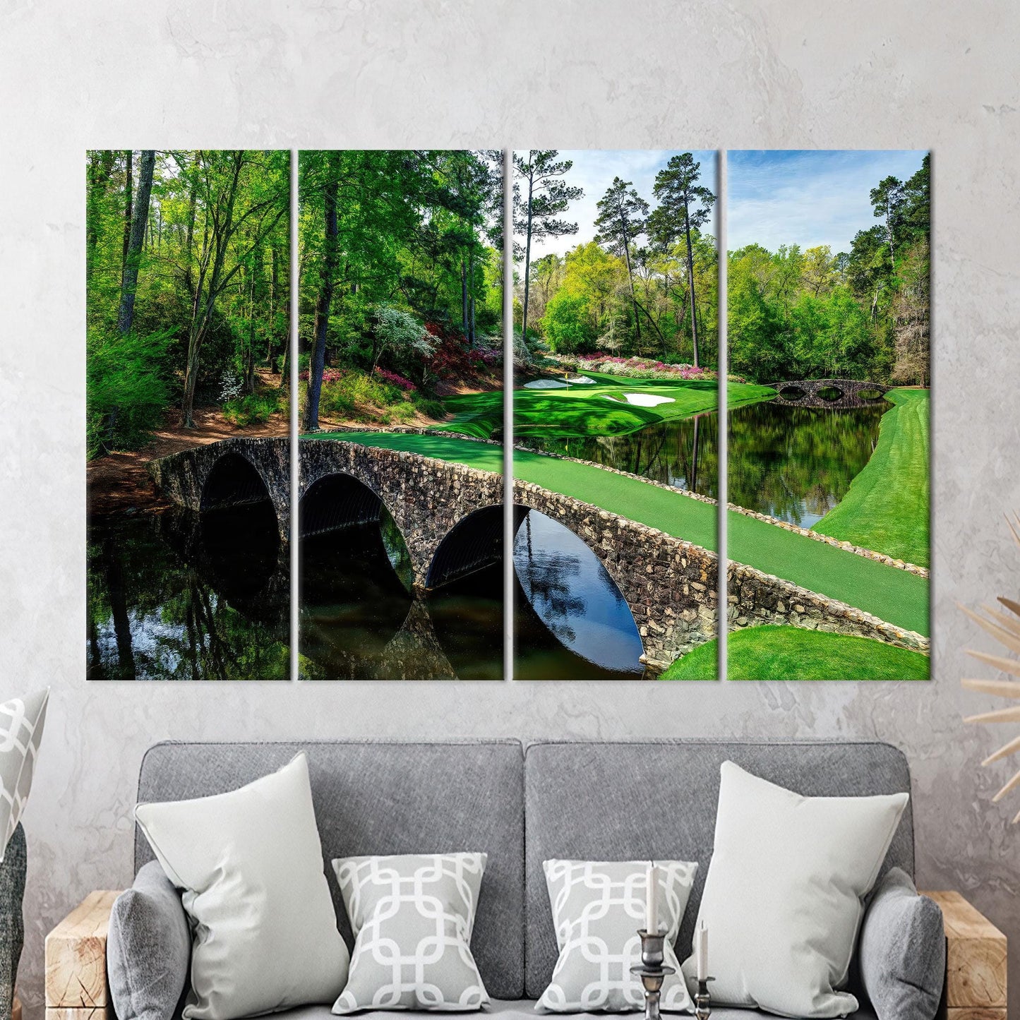 Green Golf Club Nature Landscape Canvas Print