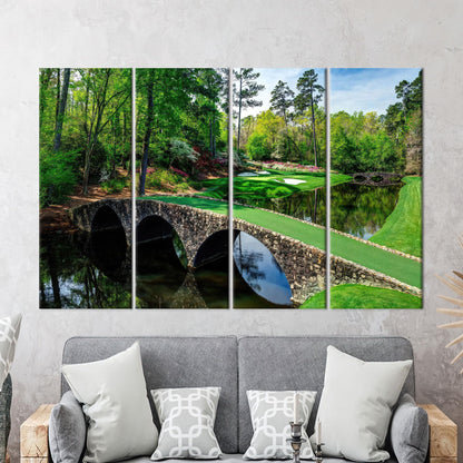 Green Golf Club Nature Landscape Canvas Print