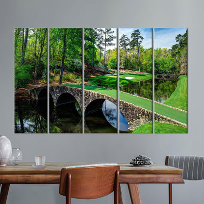 Green Golf Club Nature Landscape Canvas Print