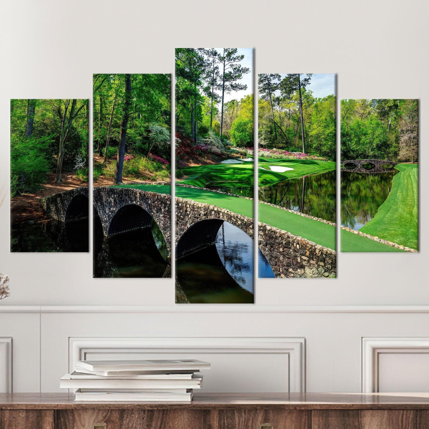 Green Golf Club Nature Landscape Canvas Print