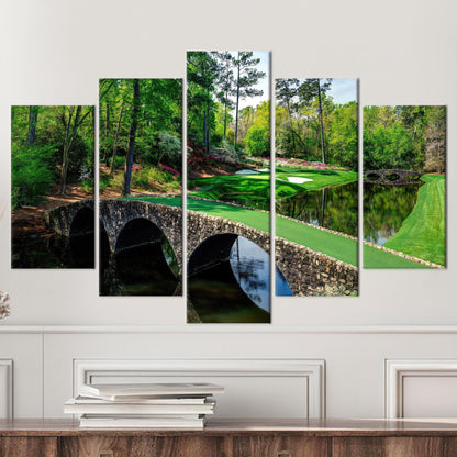 Green Golf Club Nature Landscape Canvas Print