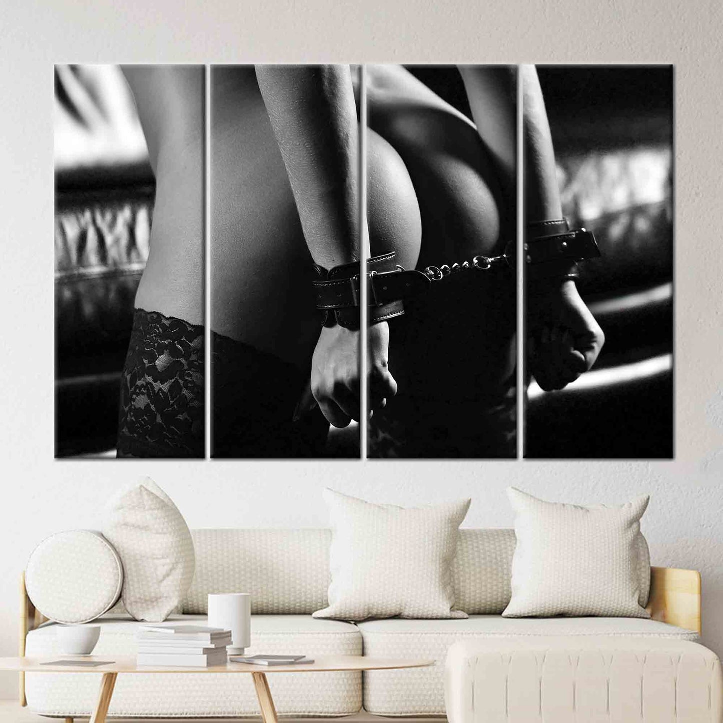 Sensual Photo Erotic Woman Nude Canvas Print