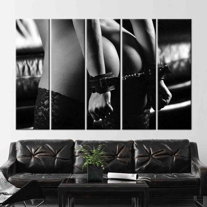 Sensual Photo Erotic Woman Nude Canvas Print
