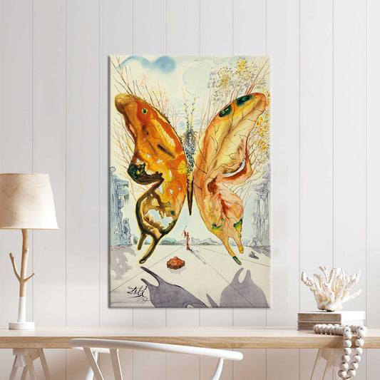 Salvador Dali Venus Butterfly Canvas Print - Butterfly Printed Canvas Wall Art