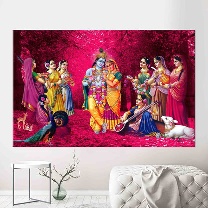 Radha Krishna Hindu Indian Canvas Print