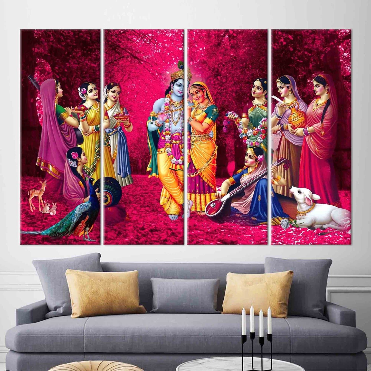 Radha Krishna Hindu Indian Canvas Print