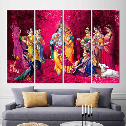 Radha Krishna Hindu Indian Canvas Print