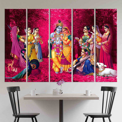 Radha Krishna Hindu Indian Canvas Print