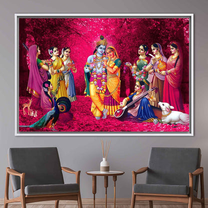 Radha Krishna Hindu Indian Canvas Print