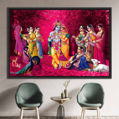 Radha Krishna Hindu Indian Canvas Print
