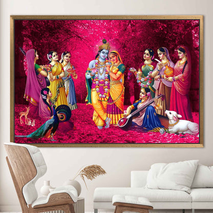 Radha Krishna Hindu Indian Canvas Print