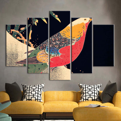 Japanese Bird Design Canvas Print