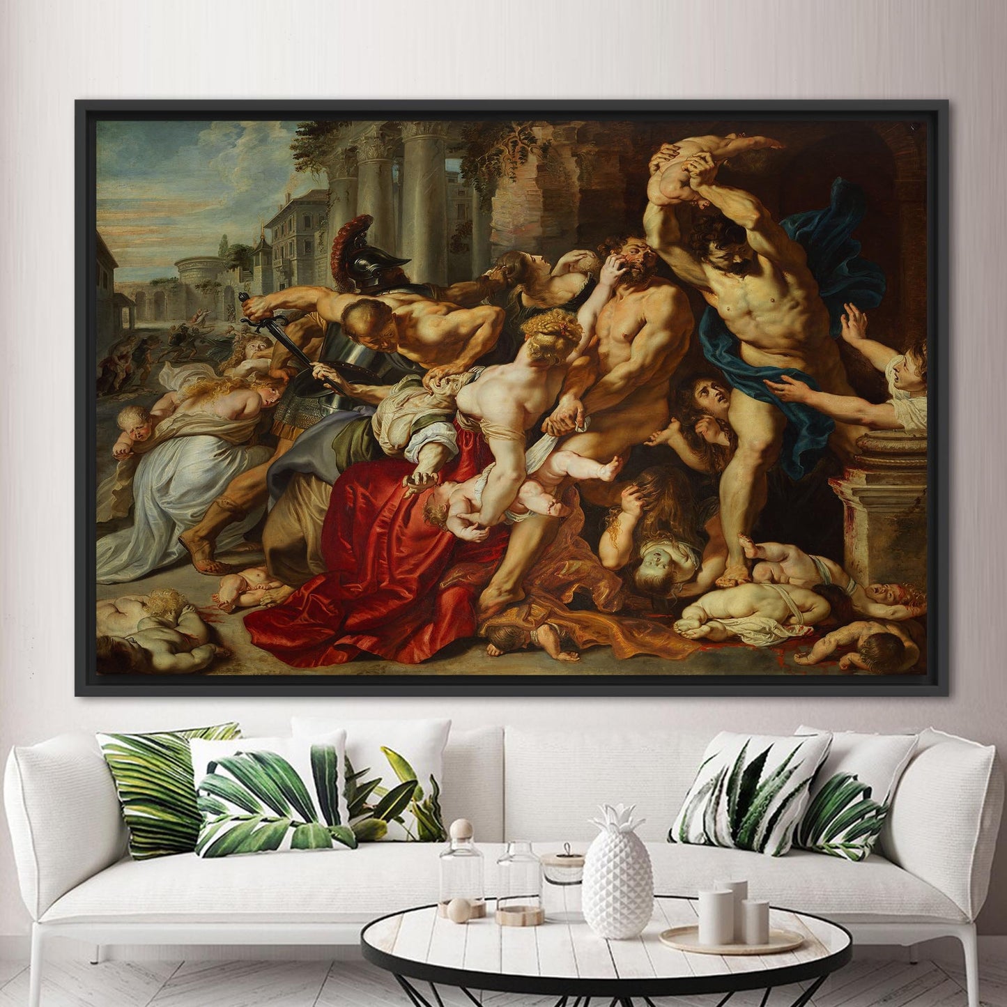 Vintage Massacre of the Innocents Baroque Art Oil Painting Canvas Print, Classic Reproduction