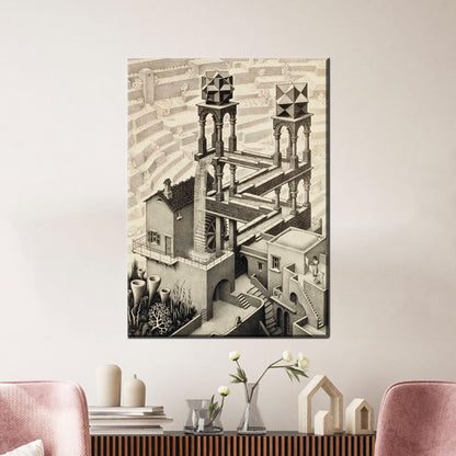 M C Escher Impossible Structure Canvas Print