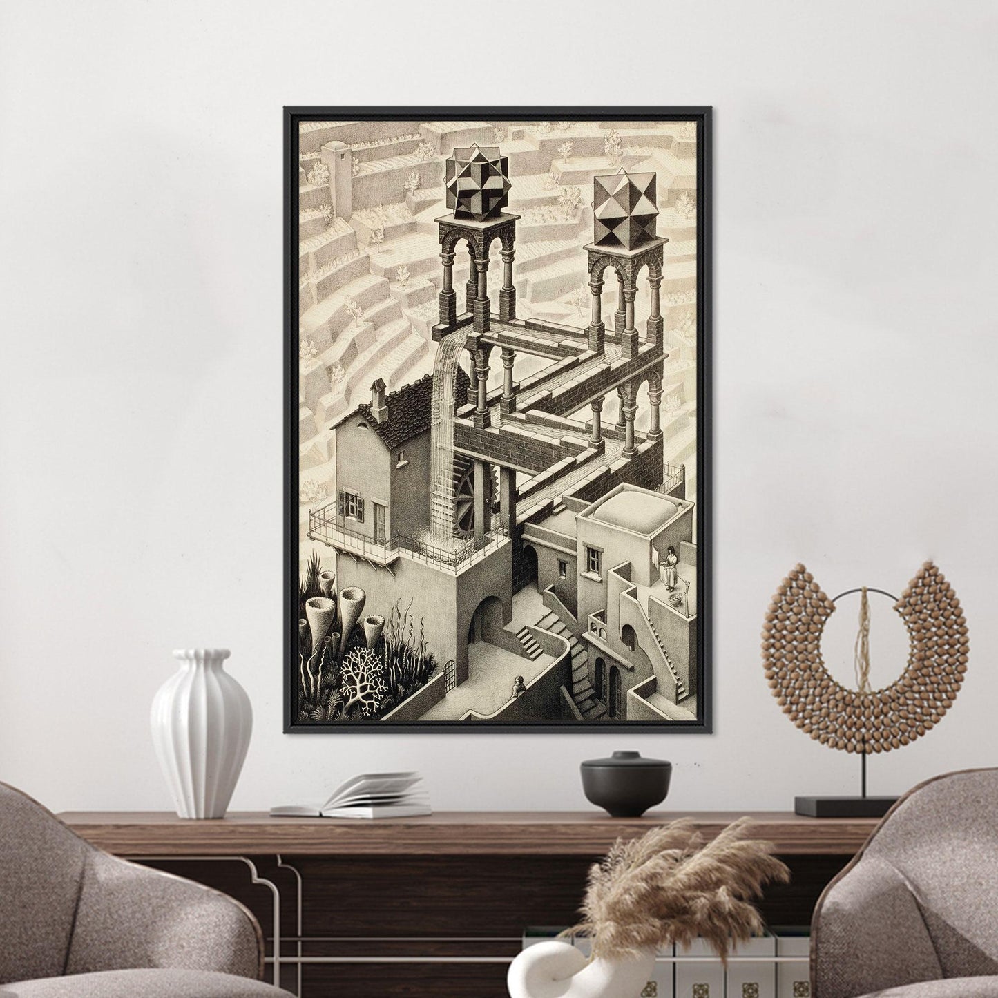 M C Escher Impossible Structure Canvas Print