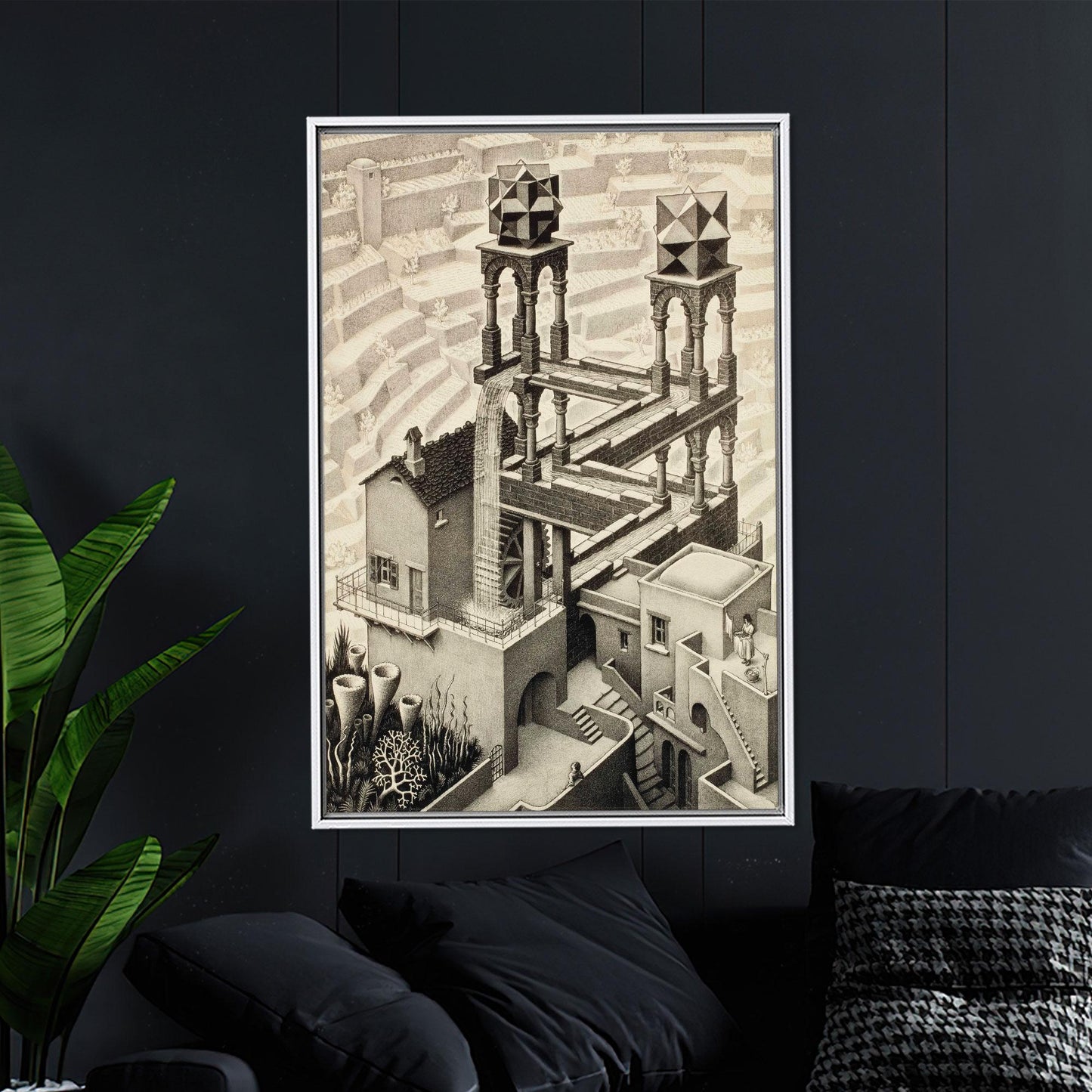 M C Escher Impossible Structure Canvas Print