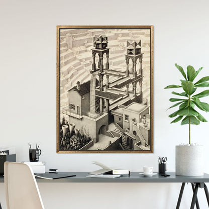 M C Escher Impossible Structure Canvas Print