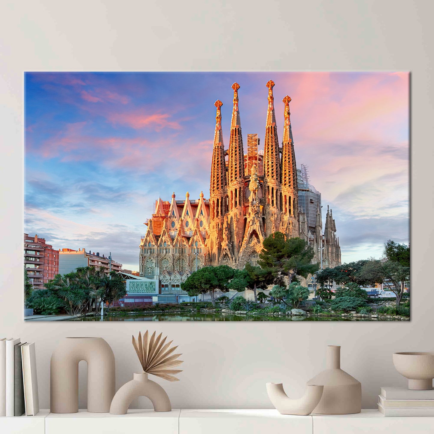 Barcelona Antoni Gaudi Theme Canvas Print