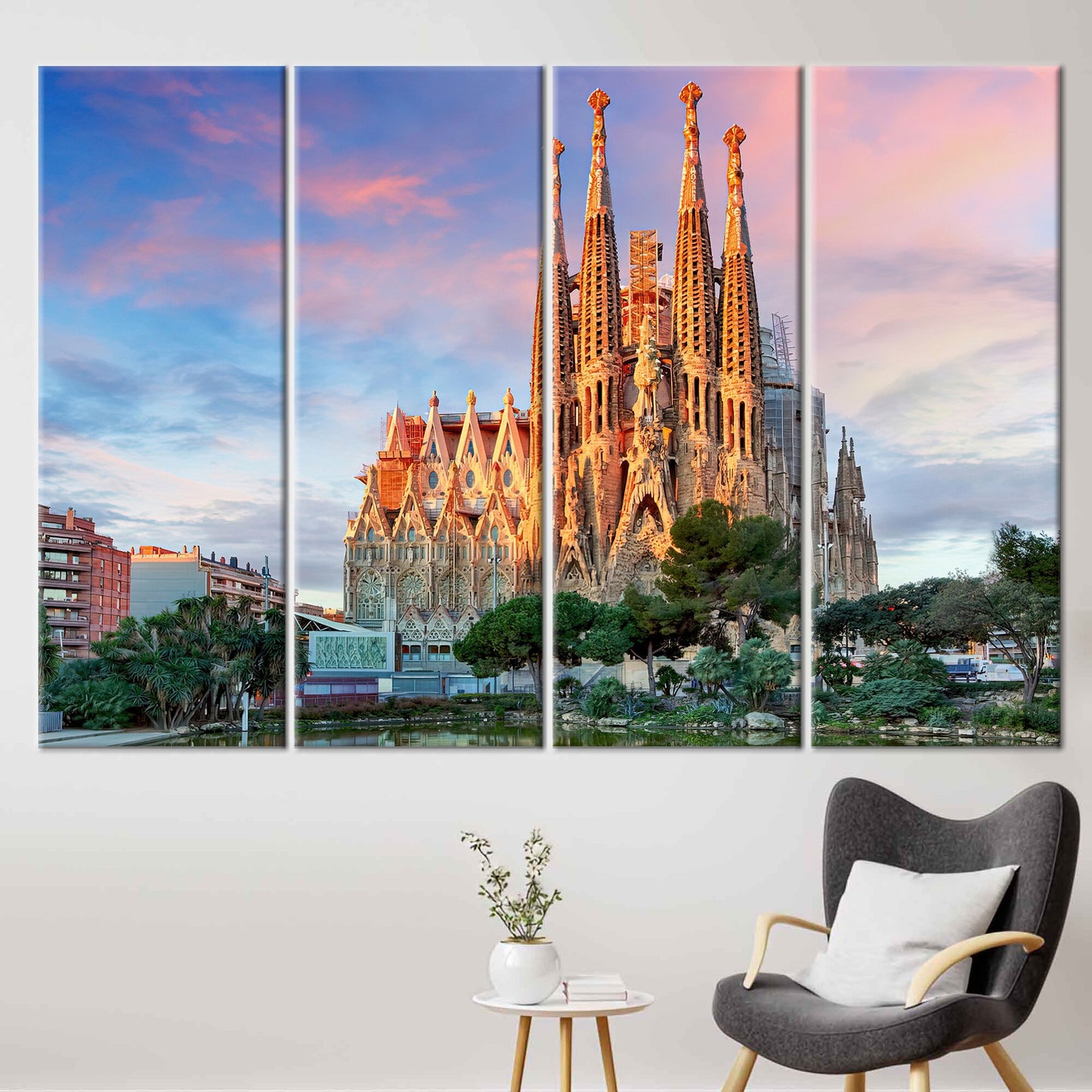 Barcelona Antoni Gaudi Theme Canvas Print