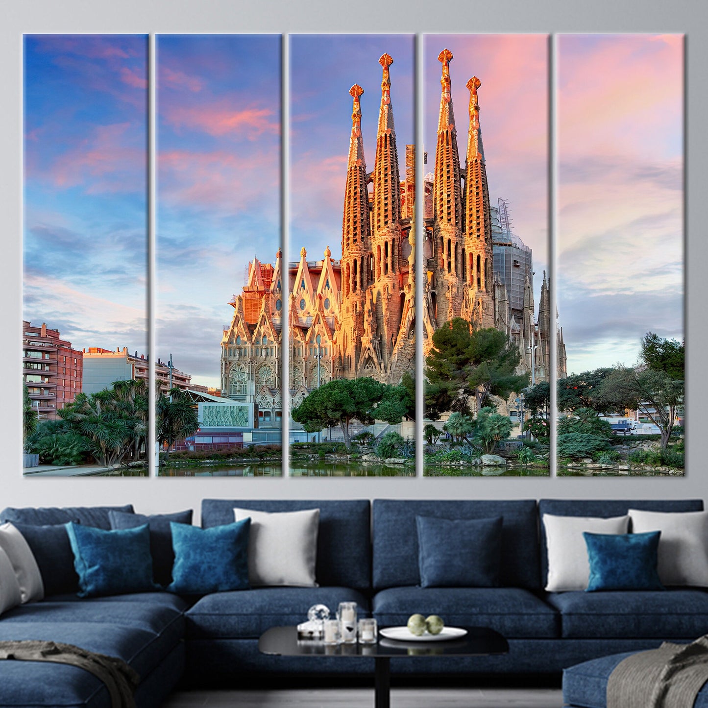 Barcelona Antoni Gaudi Theme Canvas Print