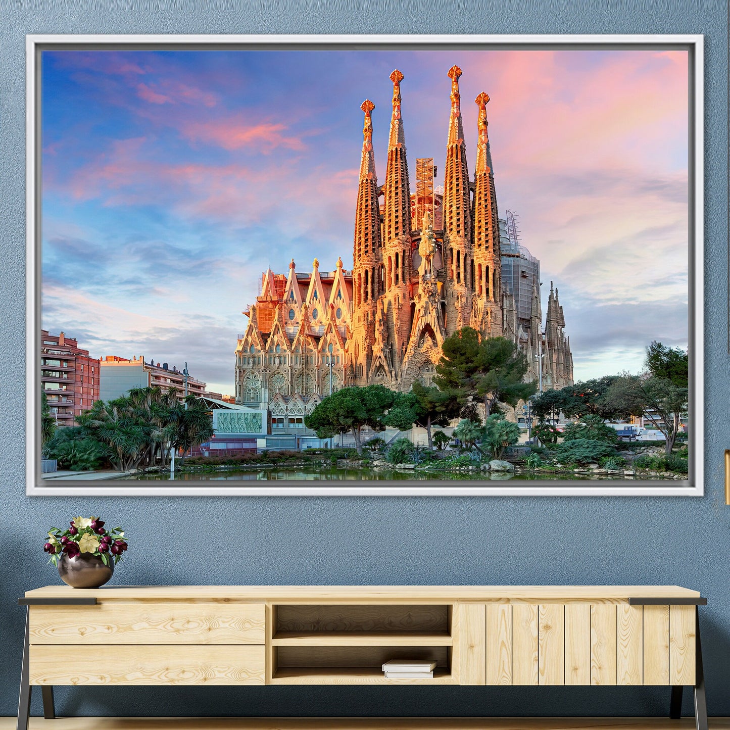 Barcelona Antoni Gaudi Theme Canvas Print