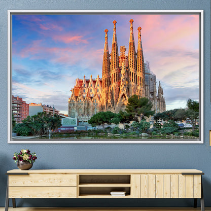 Barcelona Antoni Gaudi Theme Canvas Print