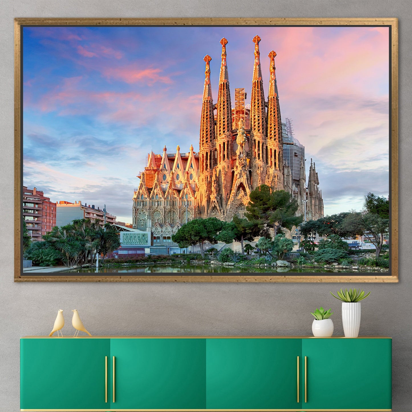 Barcelona Antoni Gaudi Theme Canvas Print
