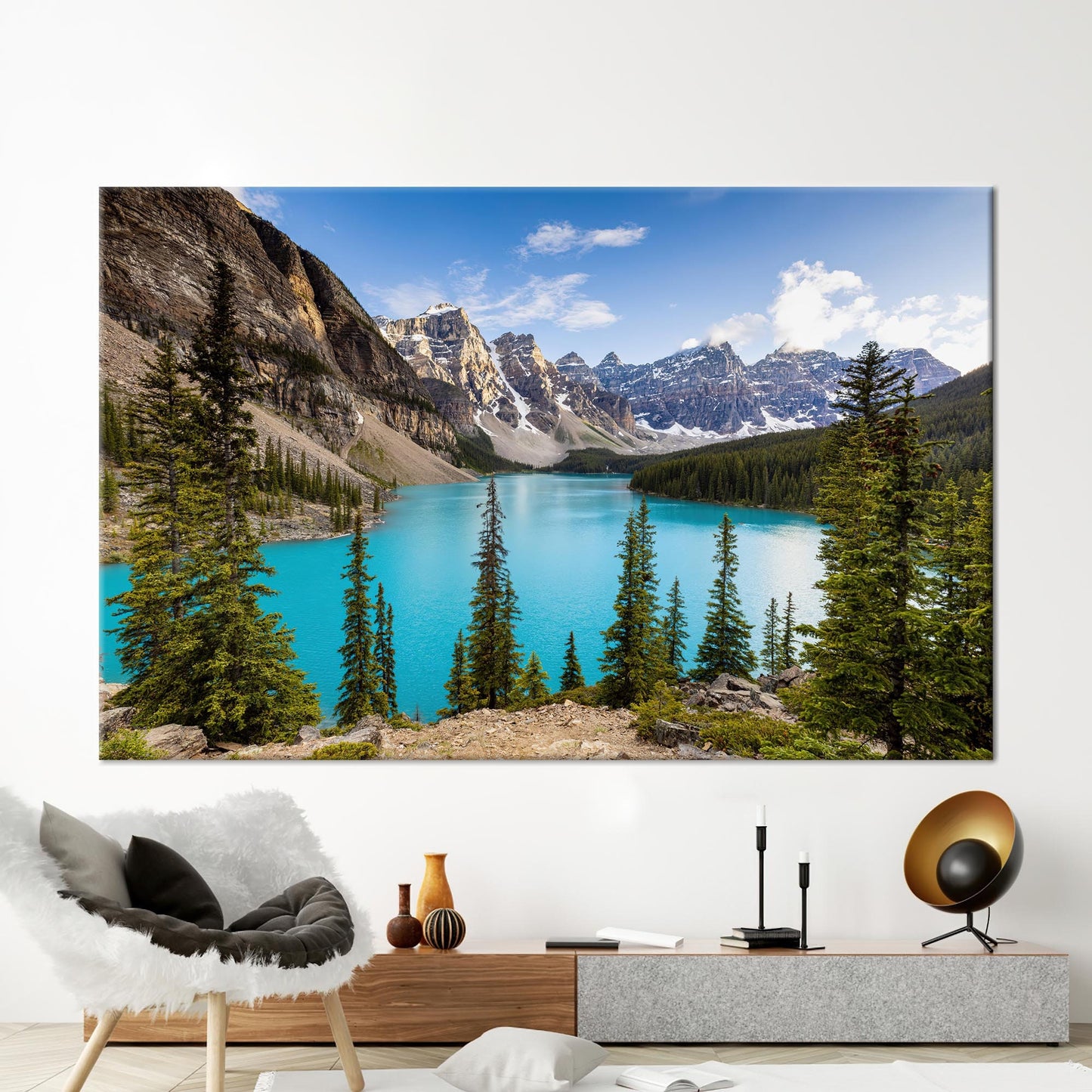 Moraine Lake Canada Landscape Banff Canvas Print
