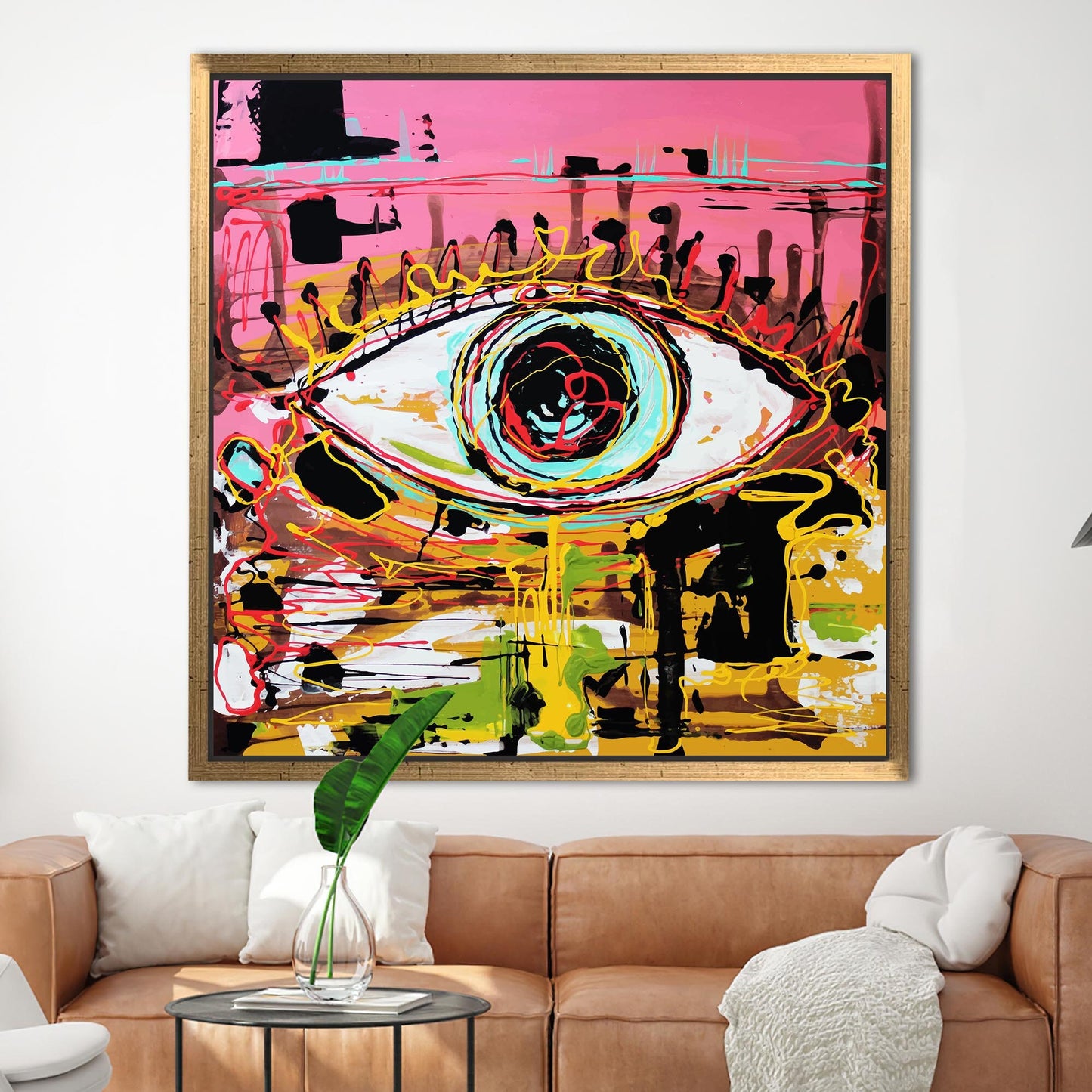 Graffiti Abstract Colorful Eye Street Canvas Print