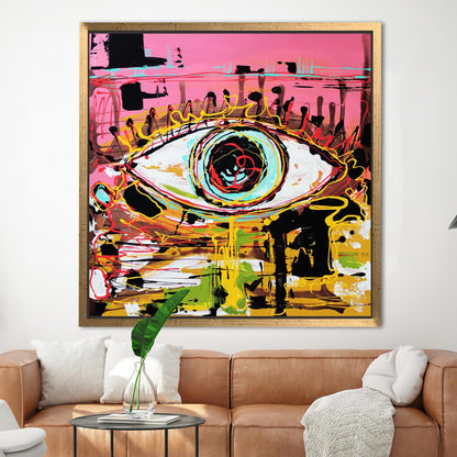 Graffiti Abstract Colorful Eye Street Canvas Print