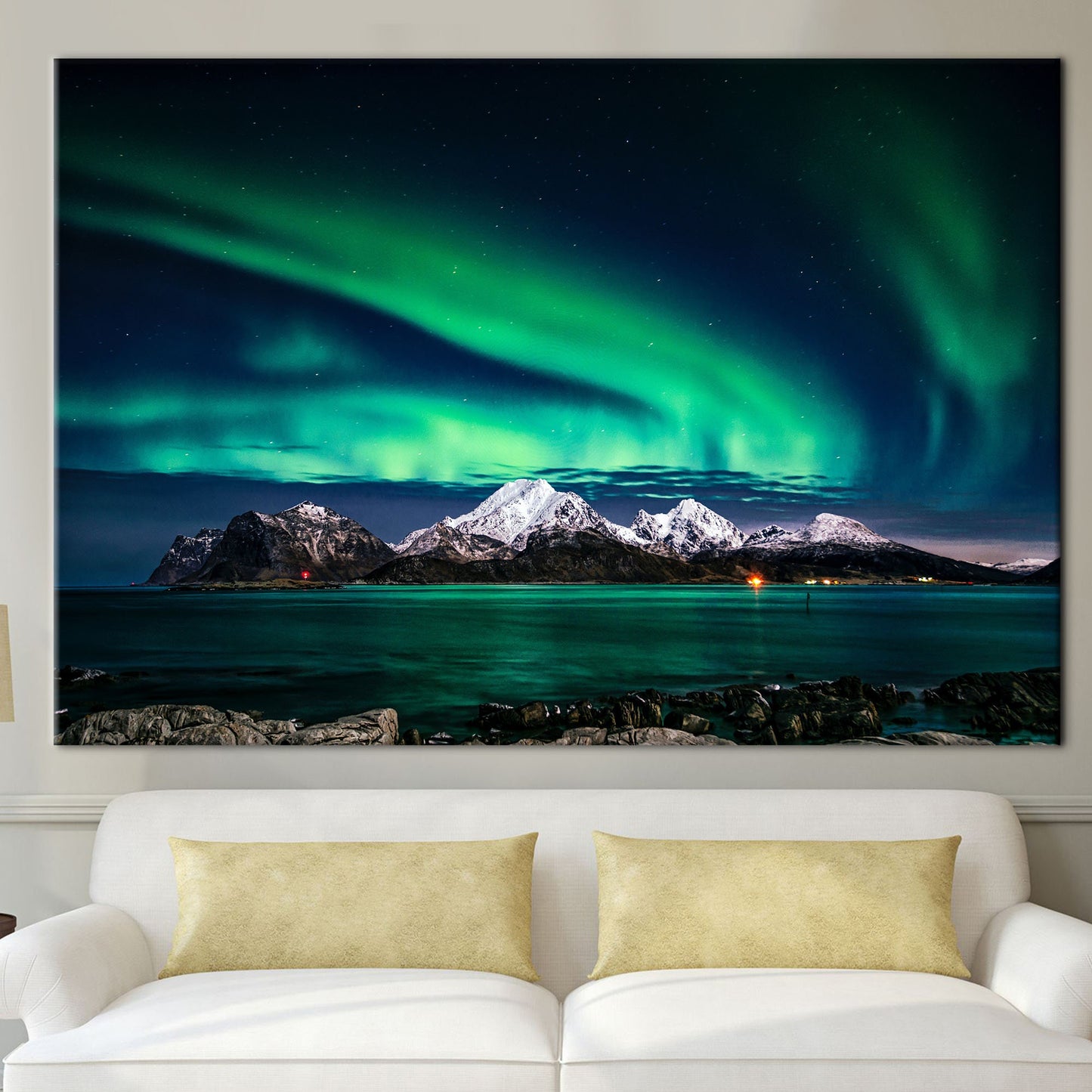 Northern Lights Photo Night Sky Canvas Print
