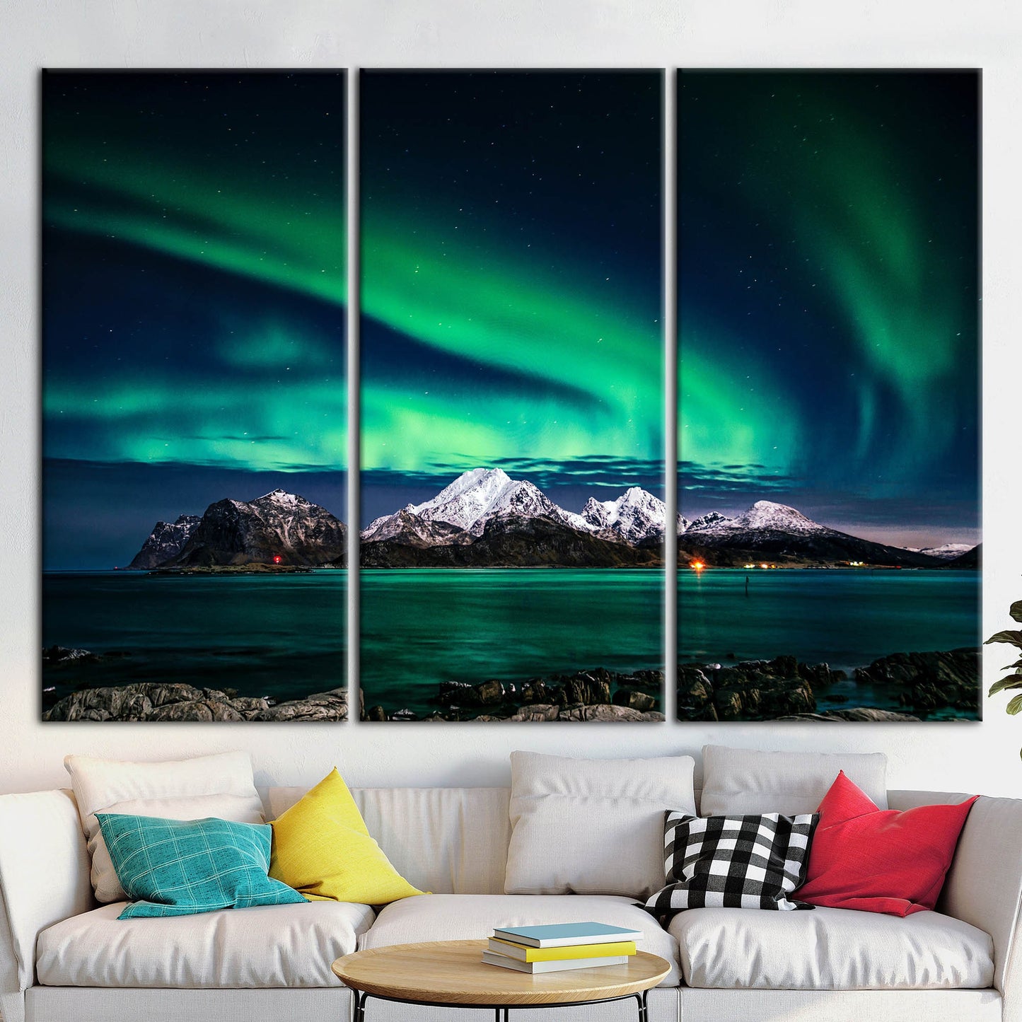 Northern Lights Photo Night Sky Canvas Print