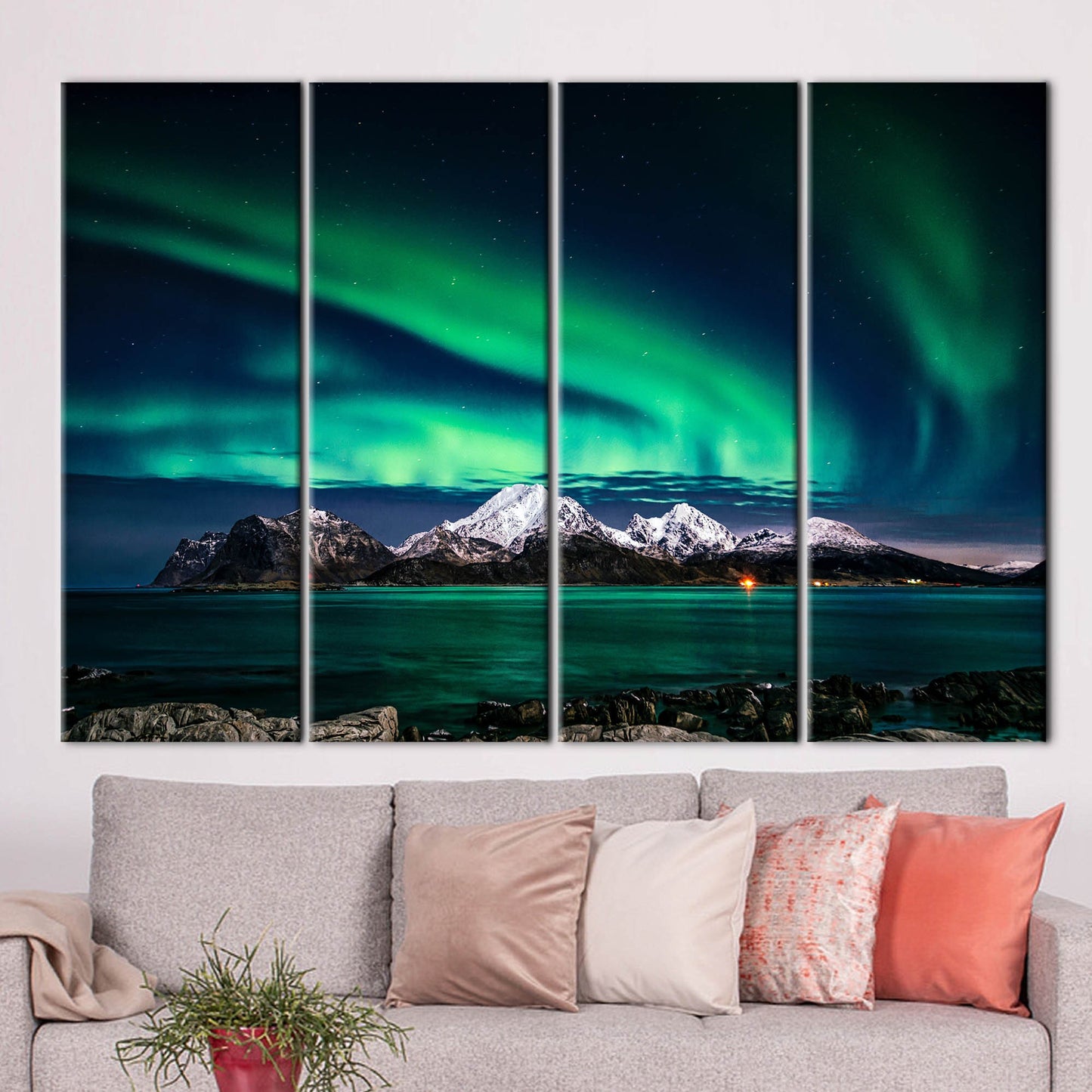 Northern Lights Photo Night Sky Canvas Print