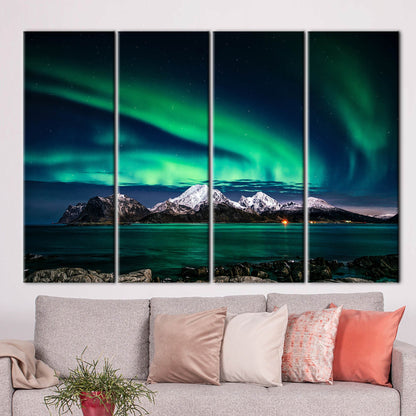 Northern Lights Photo Night Sky Canvas Print
