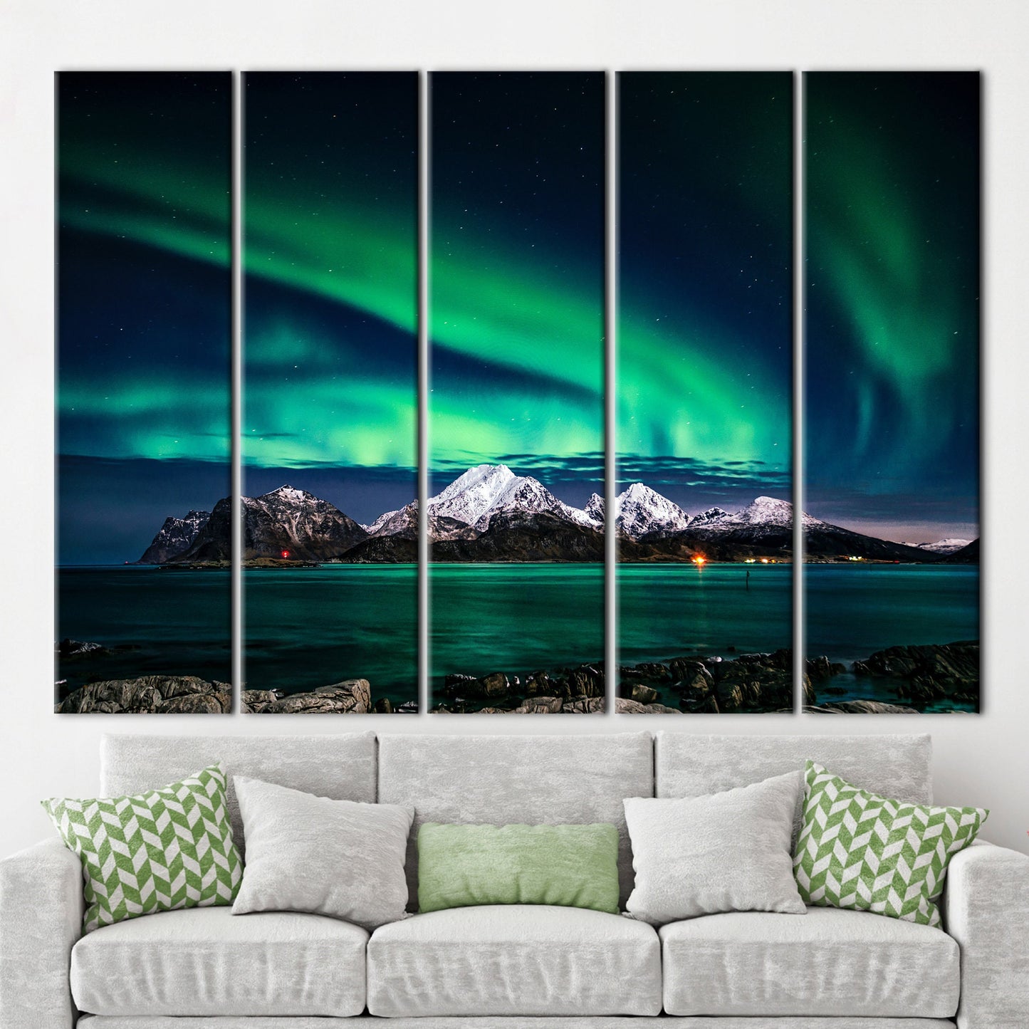Northern Lights Photo Night Sky Canvas Print