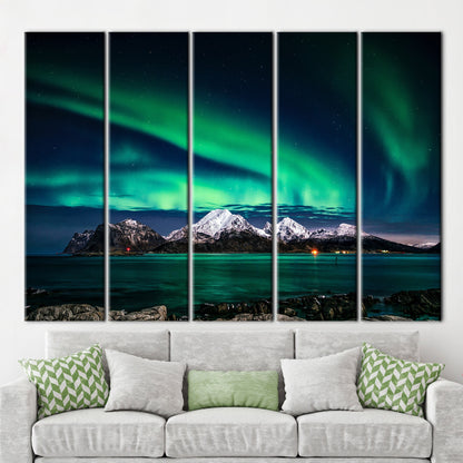 Northern Lights Photo Night Sky Canvas Print