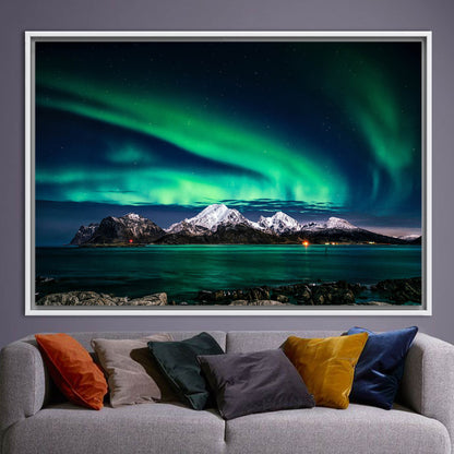 Northern Lights Photo Night Sky Canvas Print