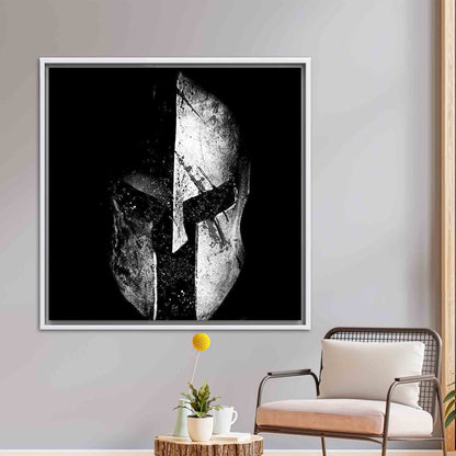 Spartan Helmet Molon Labe Canvas Print