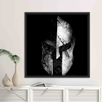 Spartan Helmet Molon Labe Canvas Print
