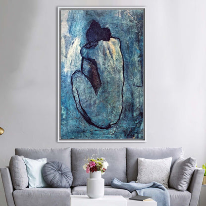 Blue Picasso Erotic Nude Woman Canvas Print