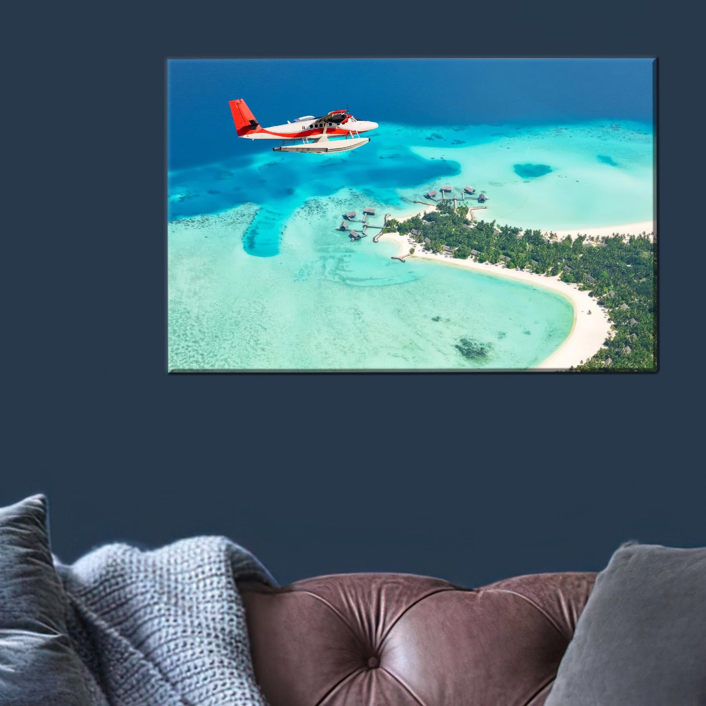 Blue Sea Landscape Tropical Island Canvas Print