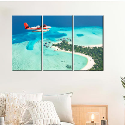 Blue Sea Landscape Tropical Island Canvas Print