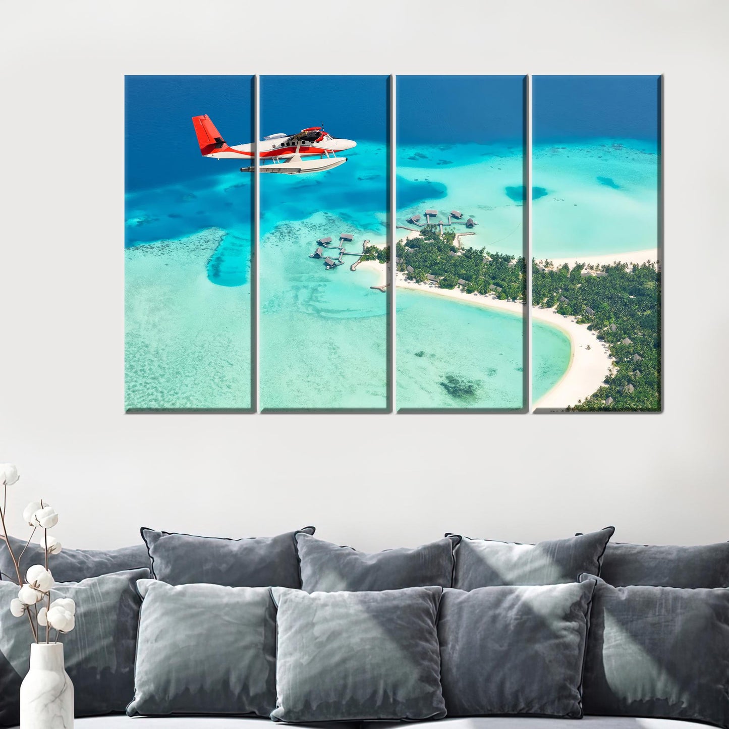 Blue Sea Landscape Tropical Island Canvas Print