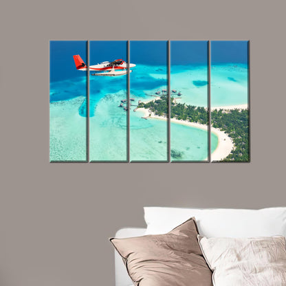 Blue Sea Landscape Tropical Island Canvas Print