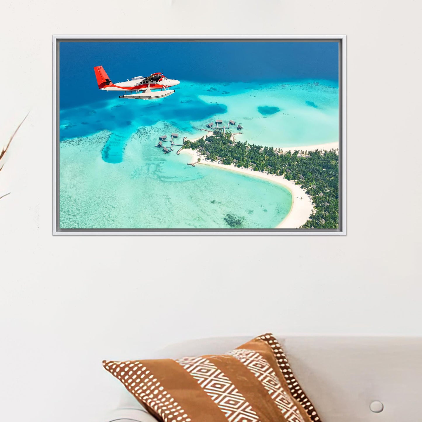 Blue Sea Landscape Tropical Island Canvas Print