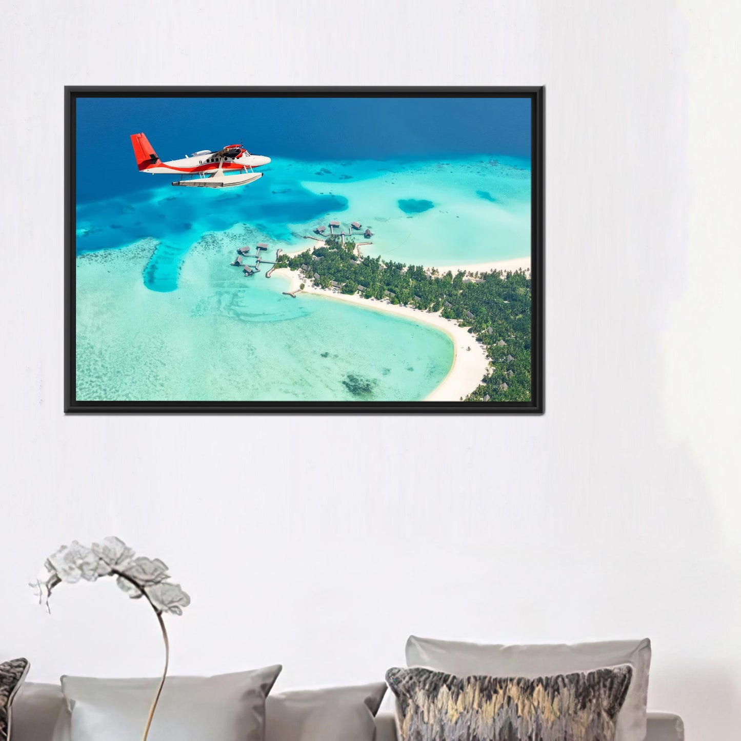 Blue Sea Landscape Tropical Island Canvas Print